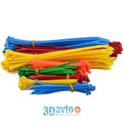 Набор хомуты-стяжки цветные кабельные нейлон (пластик) 100х2,5х150шт, 200х3,5х150шт REXANT НХ-2 фото