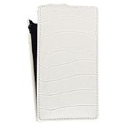 Кожаный чехол для Sony Xperia ZL / L35h Melkco Leather Case - Jacka Type (Crocodile Print Pattern - White) фото