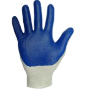Перчатки нейлоновые синие фотография