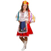 Карнавальный костюм Элит Классик Украинка атлас взрослый, 48 фото