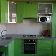 Кухня в зеленом цвете мдф глянец