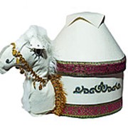 Коржын в виде верблюда с белой юртой 32 см