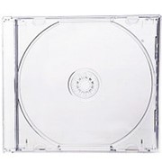 Коробка на 1 CD slim, тонкая, слим - прозрачная фото