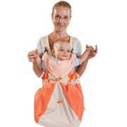 Рюкзак-кенгуру BabyActive бежево-оранжевый фото