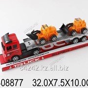 Автотранспортная игрушка Автовоз инерционный 32см +2машины, ПК K158-1 фотография