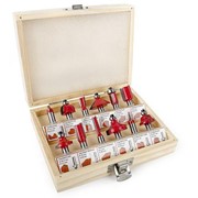 Набор фрез концевых по дереву, 12 шт. Intertool HT-0071 фото