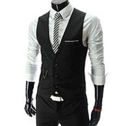 Стильный мужской жилет “Лондон“ черный (Размер одежды: 50 размер (Size L) Рост 178-187 см) фото