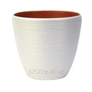 Горшок цветочный керамический флер, диаметр 12 см, цвет белый фото