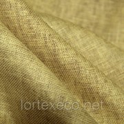 Ткань льняная смесовая (65% Лен/35% ПЭ), Желто-коричневая фото