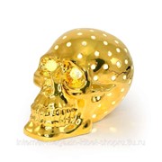 Лампа череп 24х15хH18 см, керамика, цвет и декор золото, swarovski PISTOLETTO фотография