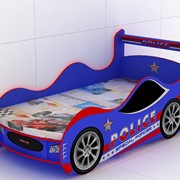 Кровать-машинка “Полиция КМ-280“ (без ящика, без матраца) фото