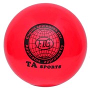Мяч для художественной гимнастики d-15см Красный с добавлением глиттера фото
