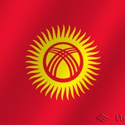 Флаг национальный Киргизия фотография