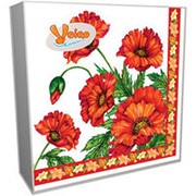 САЛФЕТКИ VEIRO Рисунок МАКИ 3-сл. 33х33 20л (х14) арт. 7H20К фото