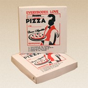 Коробка под пиццу из мелованного картона 302*302*40 фотография