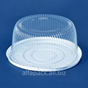 Упаковка пластиковая АЛЬФА-ПАК ПС-25 крышка прозрачная, дно белое фото