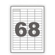 Офисные этикетки 48 x 16.6 mm, на листе 68шт (100 листов в пачке)