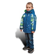 Куртка для мальчика серо-голубой модель 2146 фото