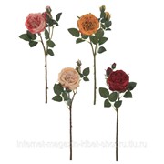 Цветок искусственный Роза, L19 W14 H65 см, (4 вида - не набор) фото