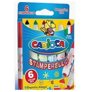 Фломастеры двухсторонние Carioca Stamperello 6 цветов 42279 (12 шт. в уп-ке) фотография