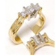 Гарнитур, кольцо, золото Au 585° пробы со вставками из драгоценных и полудрагоценных камней