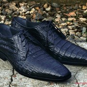 Туфли из кожи крокодила черные