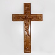 Крест резной (размеры 200х120х22, дерево ясень) фото