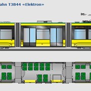 3 Sektionsstraßenbahn T3B44 «Еlektron» фото