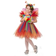 Карнавальный костюм для детей Батик Бабочки радужной своими руками детский, 28-36 (110-140 см)