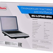Подставка для ноутбука Buro BU-LCP140-B114 14" (335x265x23мм 1xUSB 1x 140ммFAN) металлическая сетка/пластик
