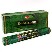 Благовония HEM, шестигранники, Eucalyptus (Эвкалипт), 20 палочек
