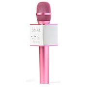 Беспроводной микрофон для караоке Q9 с колонкой (розовый) фото