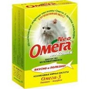 Мультивитаминное лакомство ОМЕГА Neo Для кошек биотин+таурин, 90таб фото
