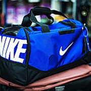 Спортивная дорожная сумка NIKE большая 50х25х27см голубая фото