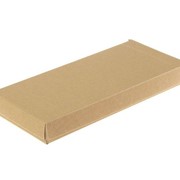 Коробка крафт из рифлёного картона, 35 х 16 х 3 см.