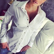 Женская рубашка на кнопках и молнией по спинке, в расцветках. ОЛ-6-0818 фото