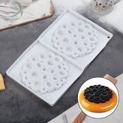 Форма для муссовых десертов и выпечки двойная Доляна «Коралл», 30×17,5 см, цвет белый фотография