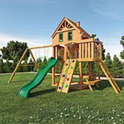 Деревянная детская площадка для дачи Навигатор Домик 2018 фото