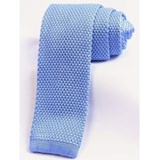 Вязаный галстук состав полиэстер нежно голубой