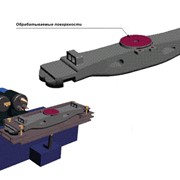 Станок СА-2213 агрегатный специальный для обработки подпятника балки на предприятиях вогоностроения, вагоноремонта, ДЭПО фотография