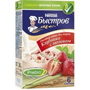 Каша овсяная БЫСТРОВ Клубника с молоком, 240г