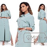 Женское платье макси с пояском (3 цвета) - Ментоловый VV/-1272 фотография