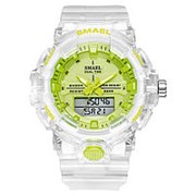 SMAEL 8025 Спортивные Мужские Цифровые Часы Dual Time Дата Неделя Дисплей Хронограф 5ATM Водонепроницаемы На фотография