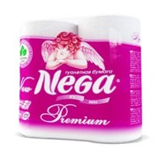 Туалетная бумага Nega Premium, 3 слоя, 4 шт/уп фото