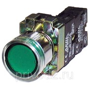 Кнопка XB2-BW3361, с подсв., металл. осн., зеленая, 1НО контакт фото
