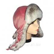 Розовая шапка ушанка для женщины, мех Соболь фото