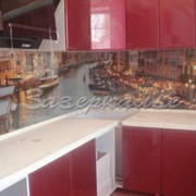 Кухонный фартук из стекла (Скинали) с Венецианской тематикой фото