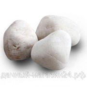 Камень для банных печей “КВАРЦ белый“ обвалованная фр 70-120, в коробке 20кг. фото