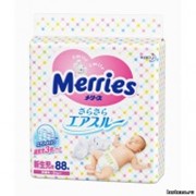 Подгузники для новорожденных (0-5кг) MERRIES 88 шт. фотография