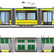 Пятисекционный трамвай T5L64 Электрон фотография